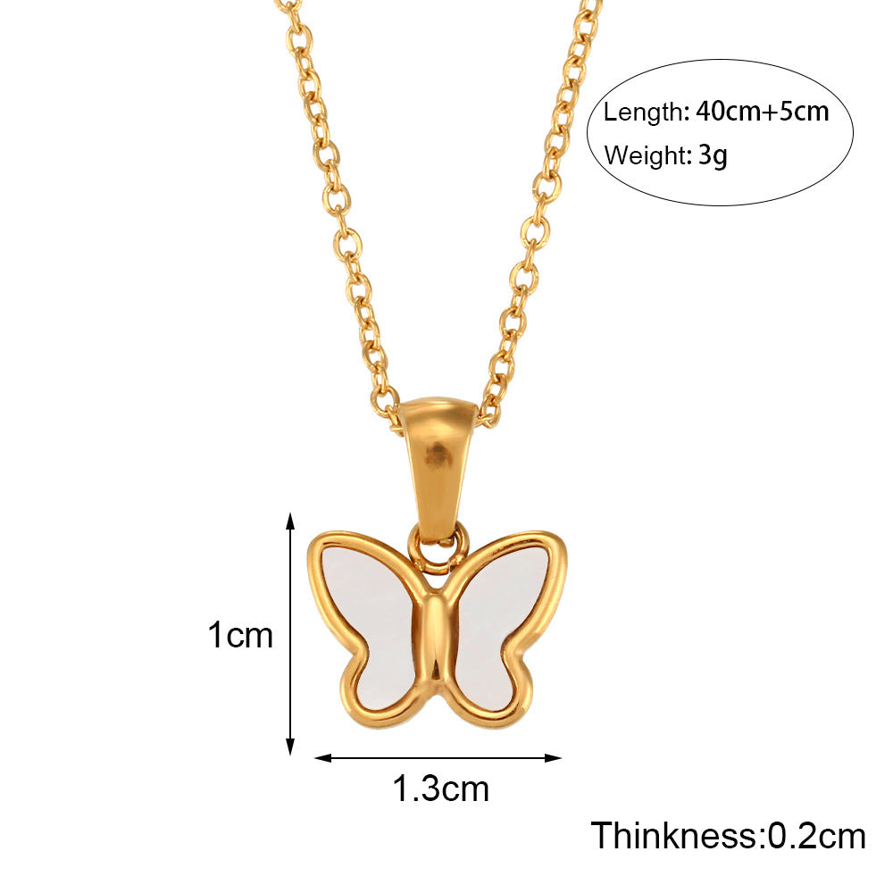 Acrylic Butterfly Pendant Jewelry WomenAcrylic Butterfly Pendant Jewelry WomenProduct information: Type: necklace Perimeter: 21cm (inclusive)-50cm (inclusive) Extension chain: less than 10cm Style: Women's Material: stainless steel, zircon, acrylic, Shell