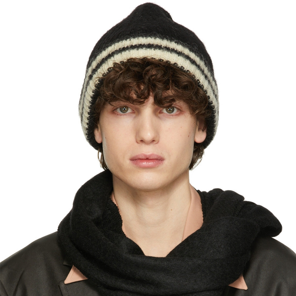 Striped Knitted Wool Hats For Both Men And WomenStriped Knitted Wool Hats For Both Men And WomenSpecifications: Style: Wool hat Fabric name: Polyester Main fabric composition: Polyester (polyester fiber) Style category: Fashion commute Processing technolo